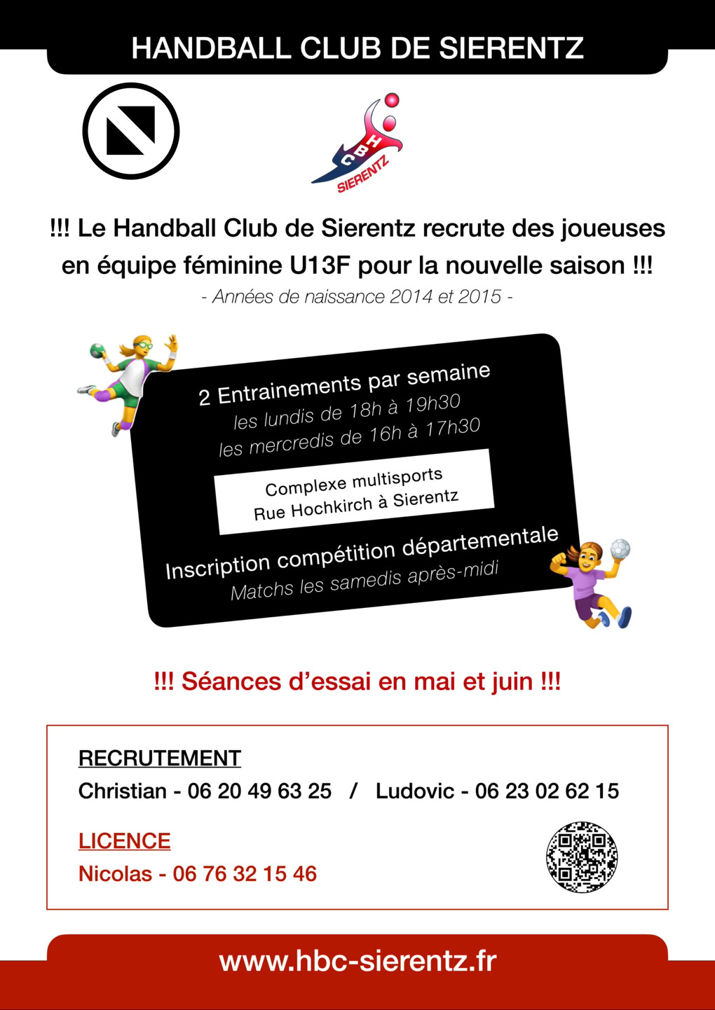 Recherche et Recrutement de joueurs de Handball