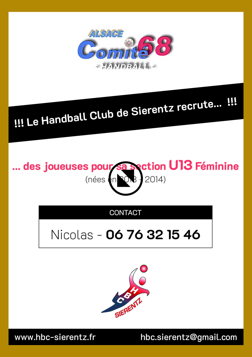 Recherche et Recrutement de joueurs de Handball